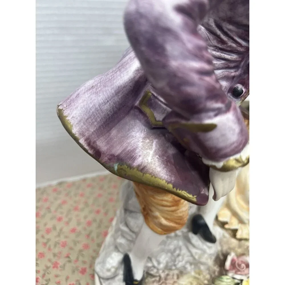 Capodimonte N Italian Porcelain Figurine Victorian Couple 60s-70s Era